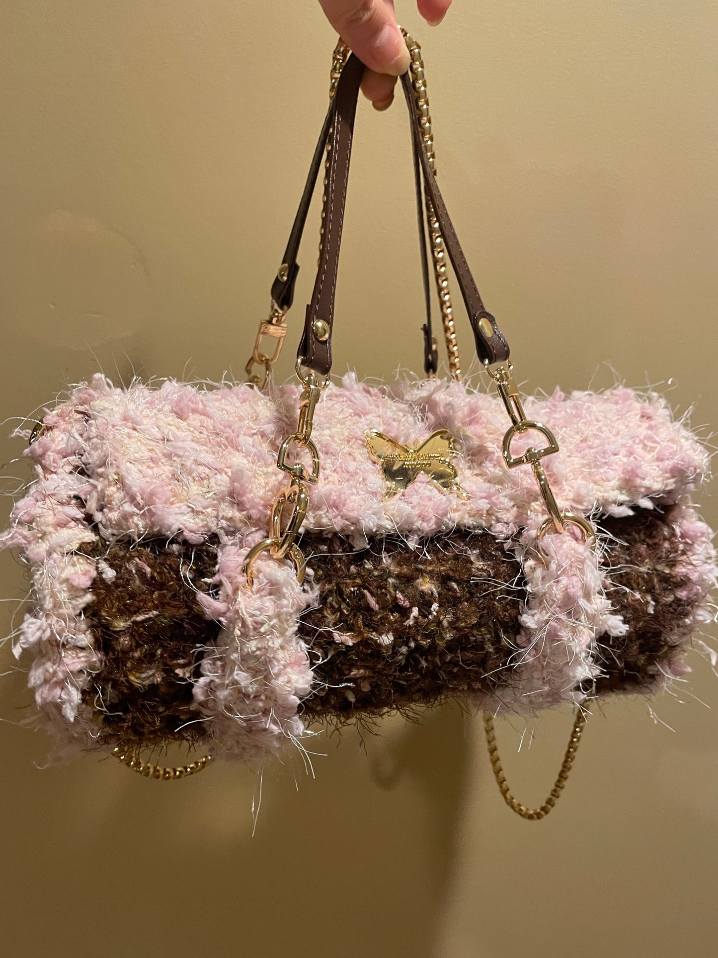 Strawberry Latte Barrel Bag