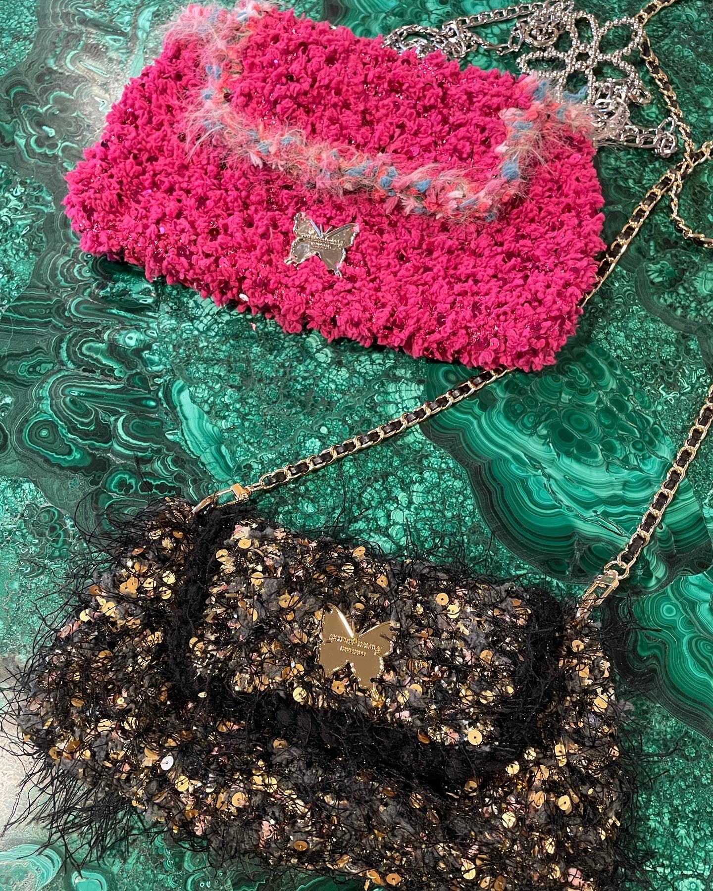 Magenta Sequin Bag