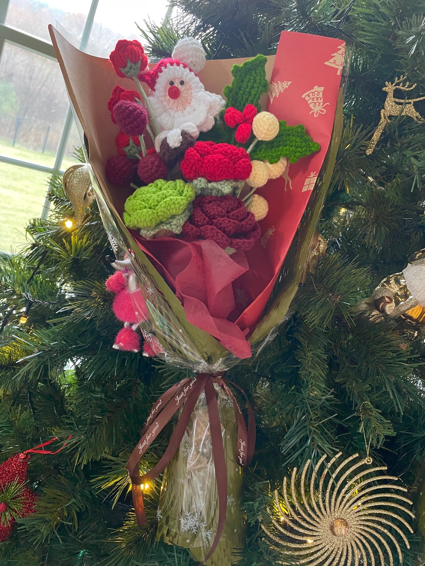 Christmas Crochet Bouquet