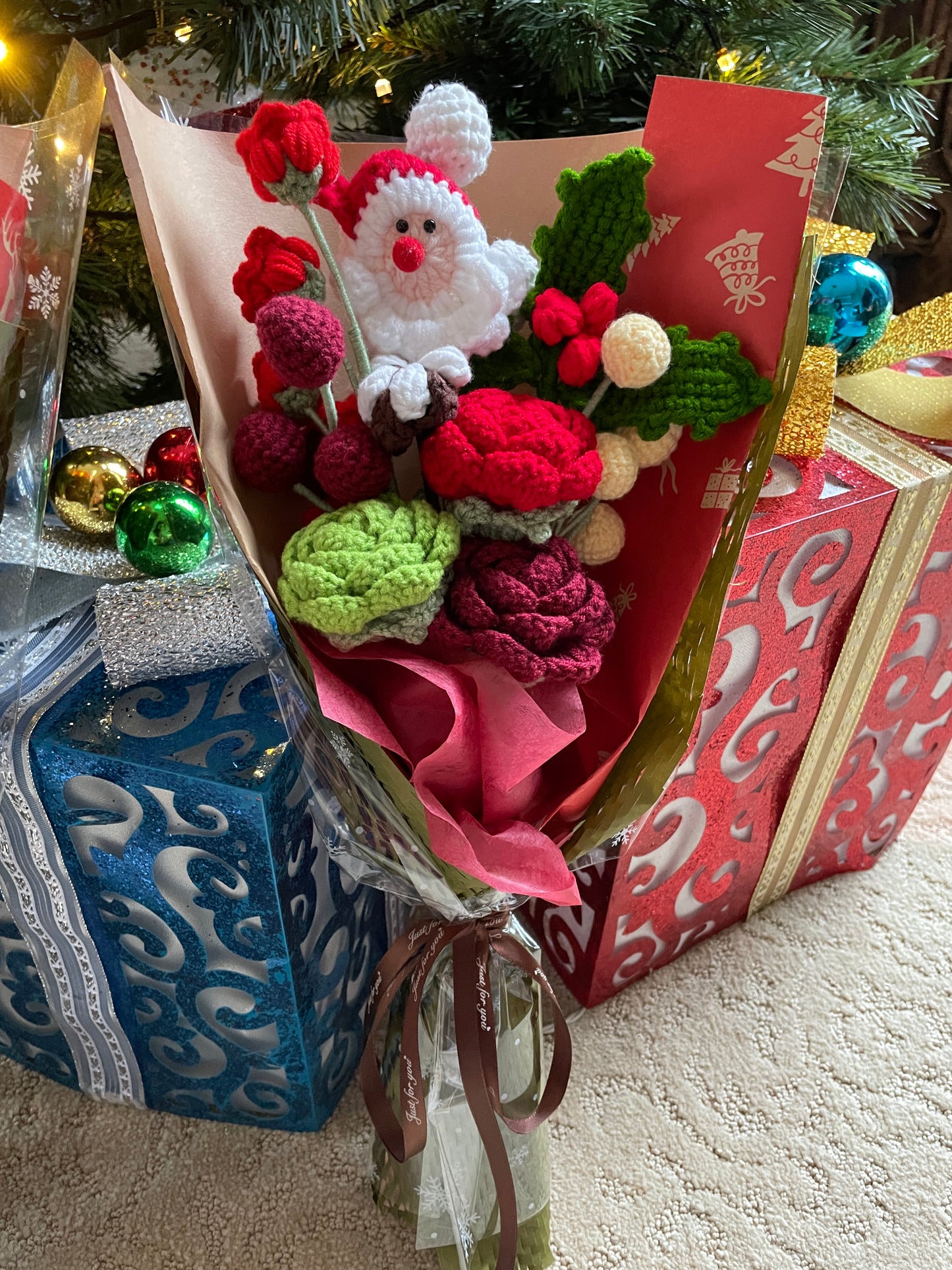 Christmas Crochet Bouquet