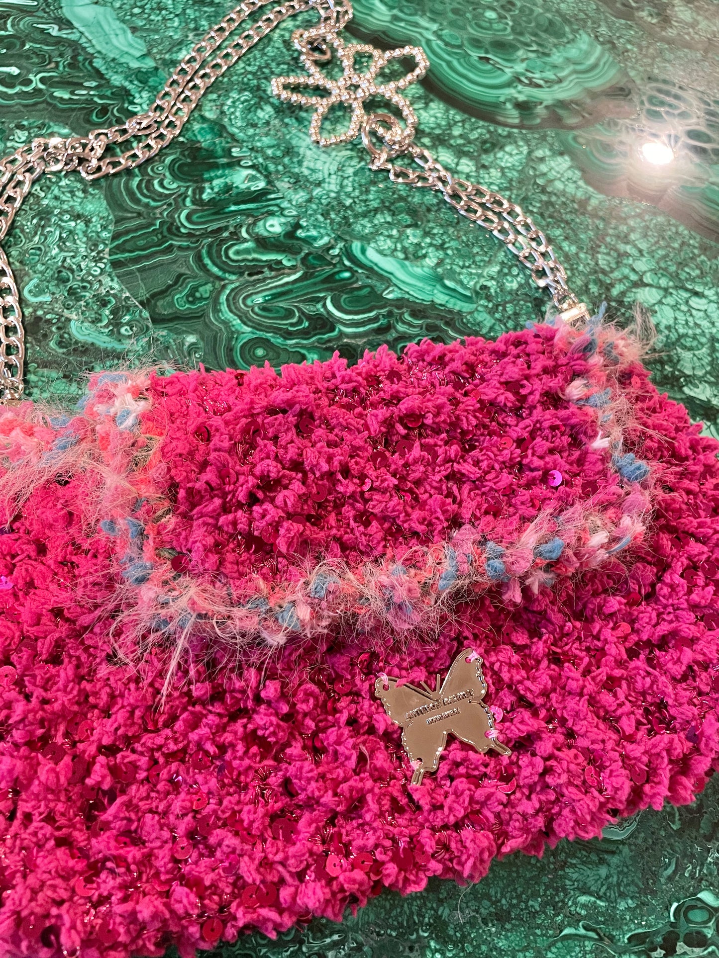 Magenta Sequin Bag