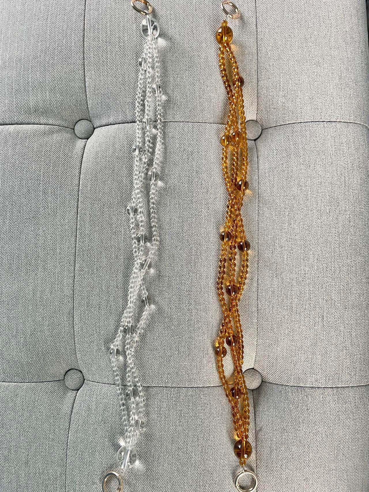 3-Layer Crystal Bead Bag Chain