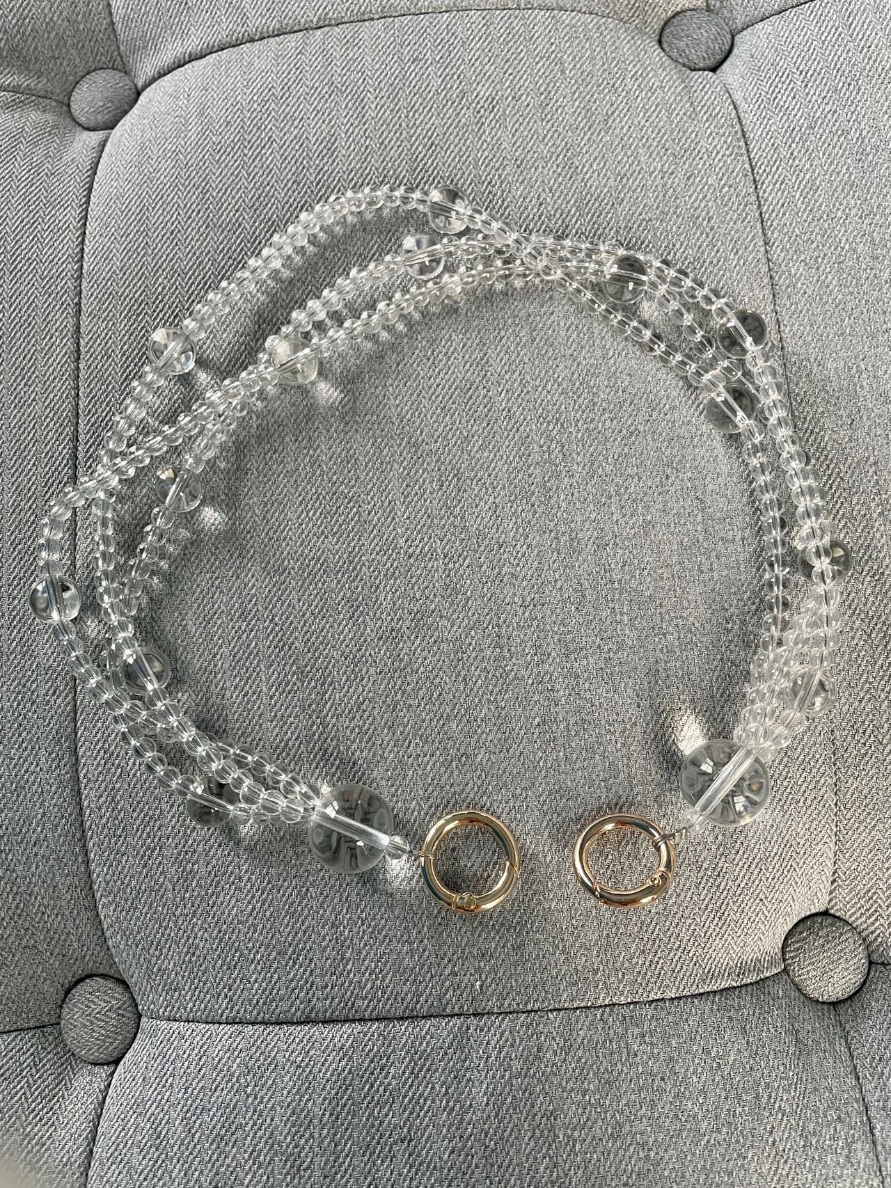 3-Layer Crystal Bead Bag Chain