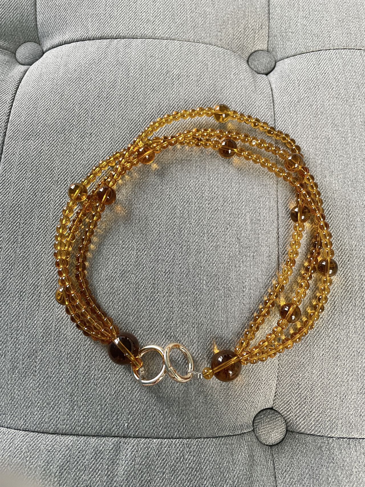 3-Layer Crystal Bead Bag Chain
