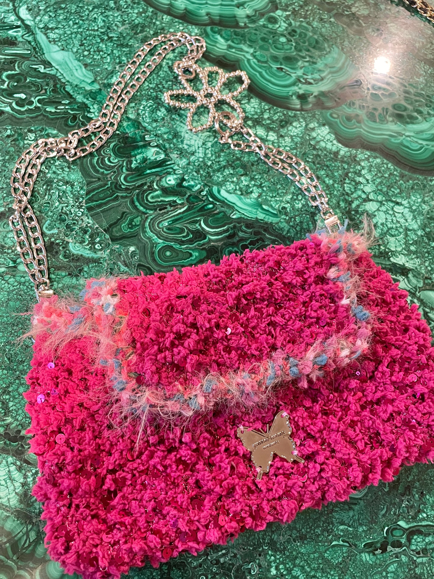 Magenta Sequin Bag