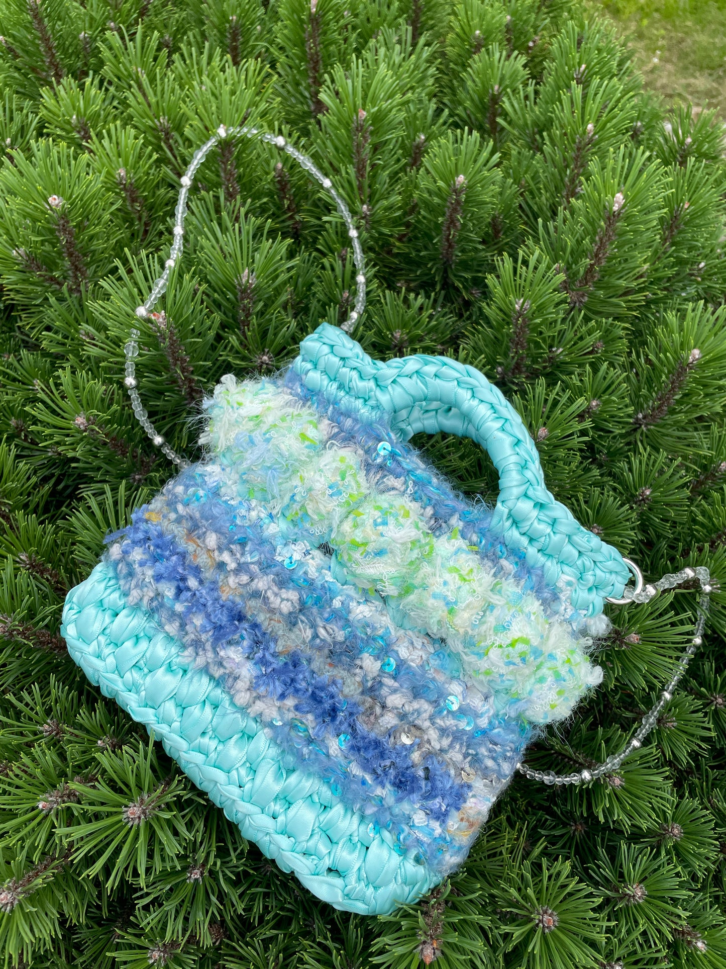 Turquoise Tulip Bag