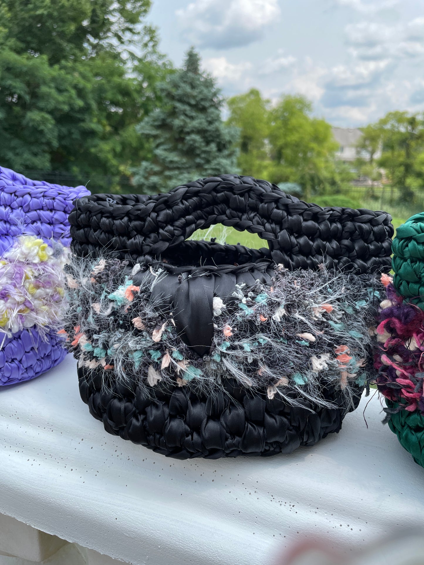 Blossom Ribbon Bucket Bag