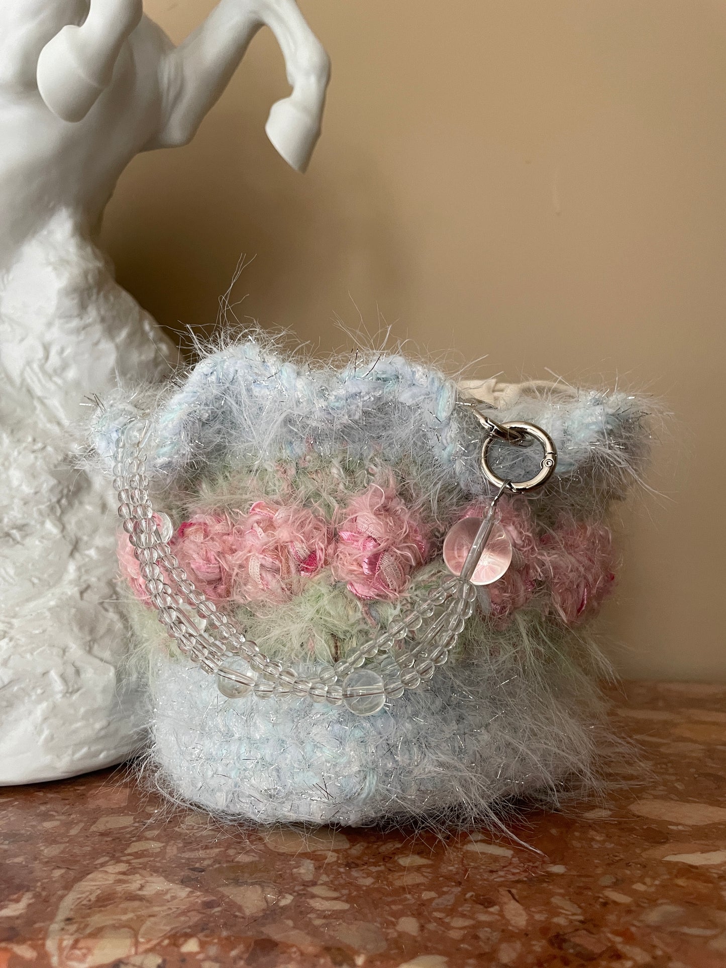 Long Hair Tulip Bucket Bag