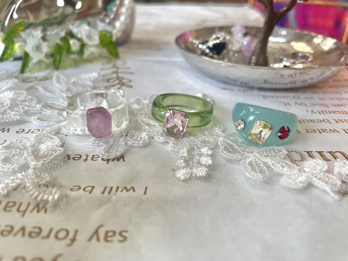 Plastic Gems Ring