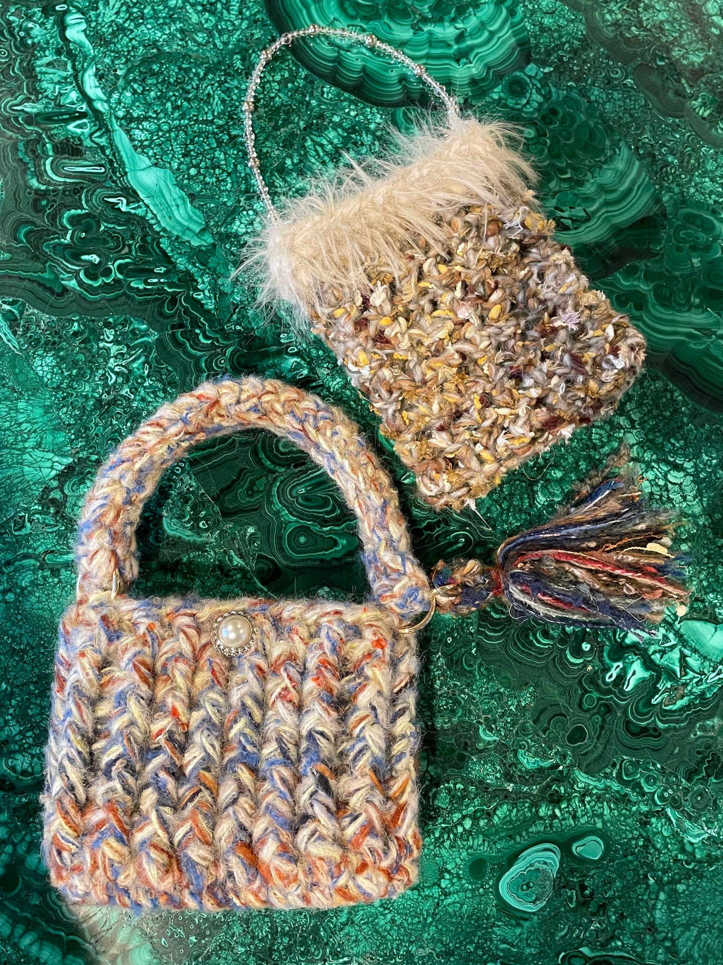 Autumn Acorn Mesh Mini Bag